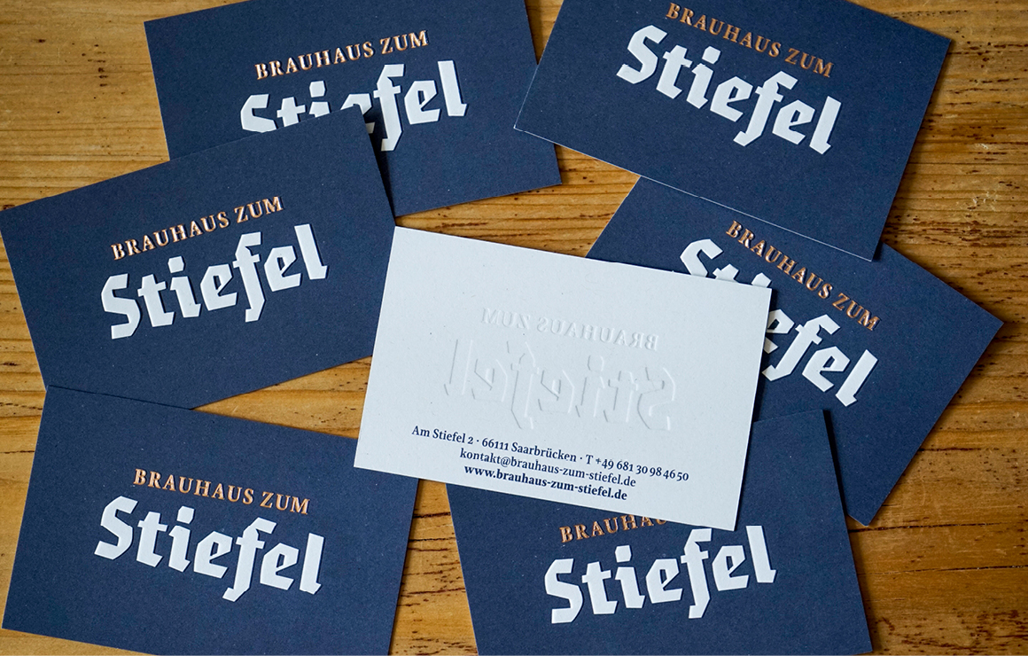 Brauhaus zum Stiefel Visitenkarten