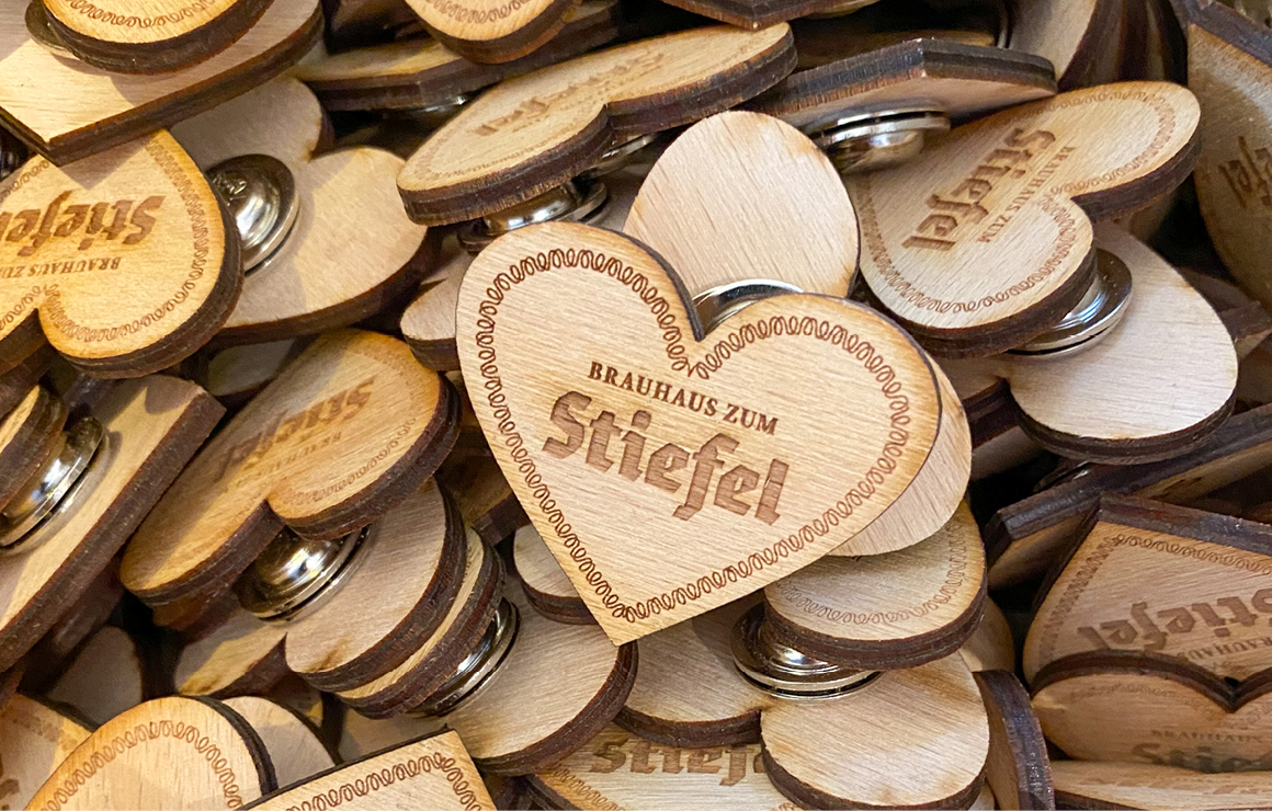 Brauhaus zum Stiefel Holzherzen