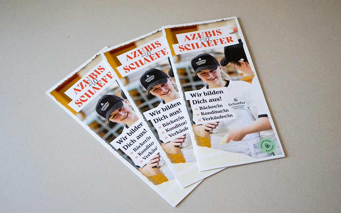 Bäckerei Schaefer Azubi Flyer