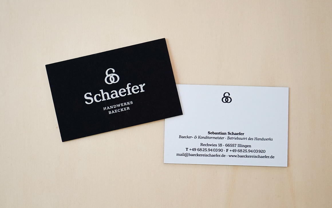 Bäckerei Schaefer Visitenkarten